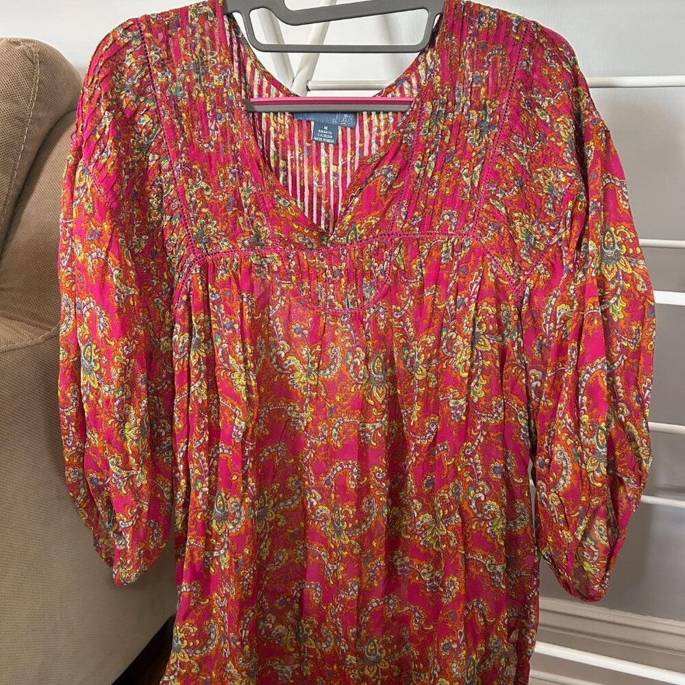 Anthropologie Lil Brand Floral Blouse